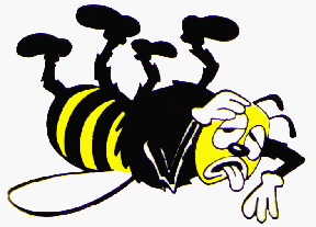 Image result for cartoon bee dying